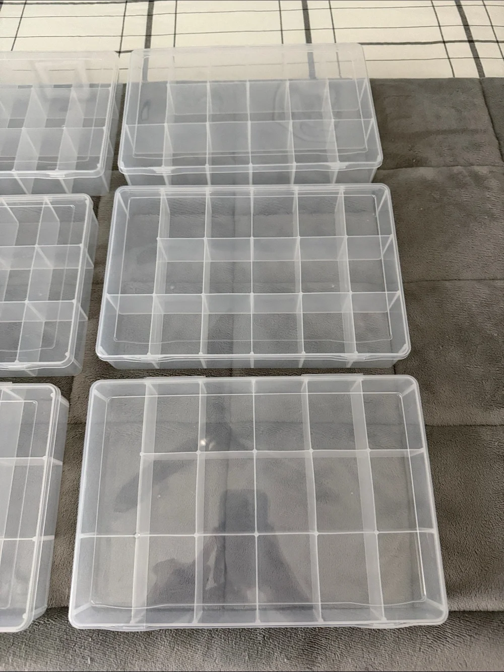 Clear Plastic Craft Organizer selling as a bundle of 9